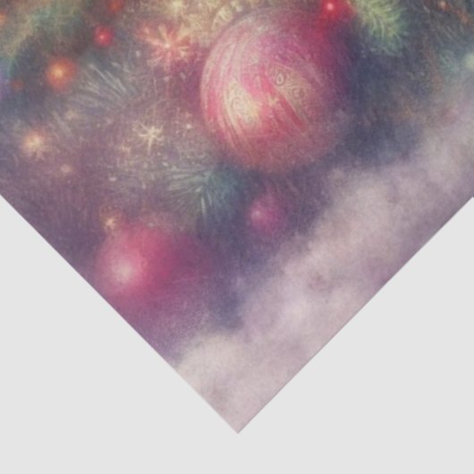 Kerstkitten Feestelijke Winter Scene Decoupage Tissuepapier (Detail)