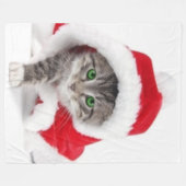 KERSTKITTEN FLEECE DEKEN (Voorkant (Horizontaal))
