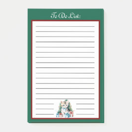 Kerstkitten met Cadeaus to do lijst Post-it® Notes