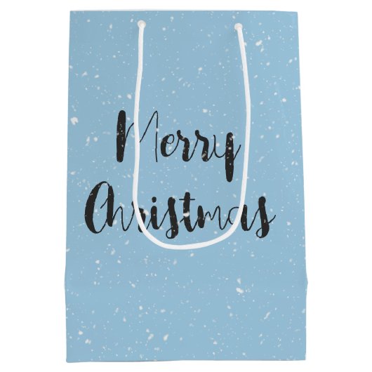 Kerstkitten met een wintersjaal medium cadeauzakje (Achterkant)