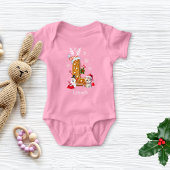Kerstkitten Santa Gingerbread brief meisje Romper