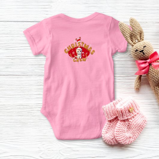 Kerstkitten Santa Gingerbread brief meisje Romper