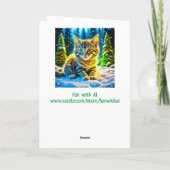Kerstkitten spelen in de sneeuw kaart (Achterkant)