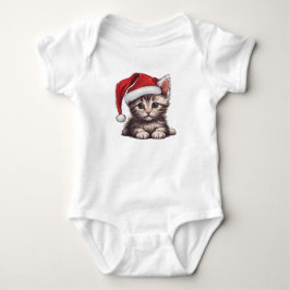 Kerstkitten w Santa Hat, Vakantie Kitty Cat Romper