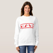 KERSTKITTEN ZWEET SHIRT ROOD (Voorkant volledig)