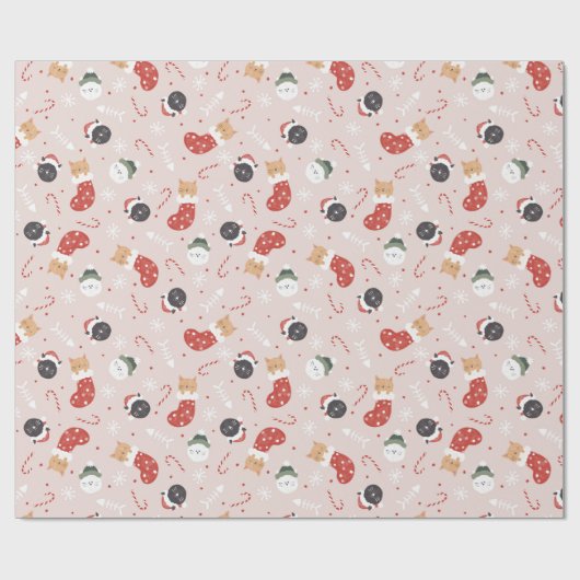 KerstKittens Cadeaupapier (Vlak)
