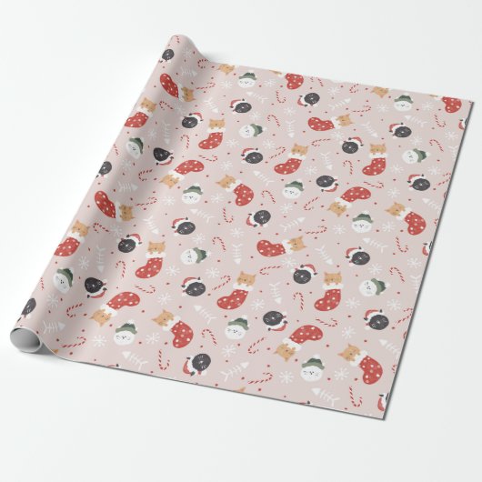 KerstKittens Cadeaupapier (Uitgerold)
