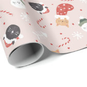 KerstKittens Cadeaupapier (Rol Hoek)