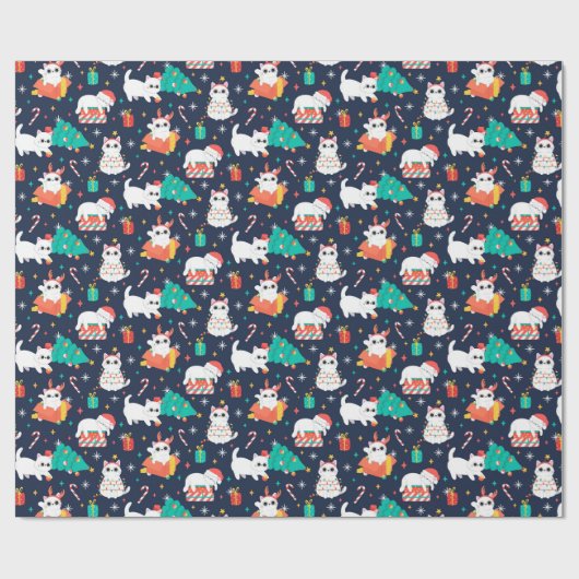 KerstKittens Cadeaupapier (Vlak)