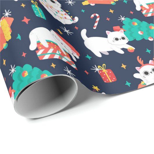 KerstKittens Cadeaupapier (Rol Hoek)