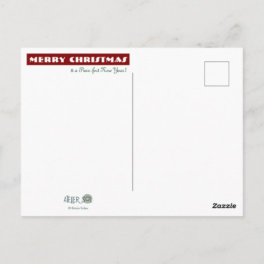 KerstKittens | Chatons de Nöel Briefkaart (Achterkant)