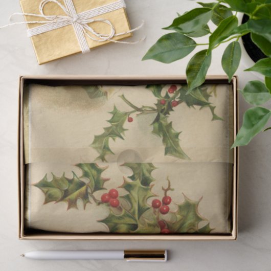 Kerstkittens en Holly-tissue Paper Tissuepapier (Geschenk)