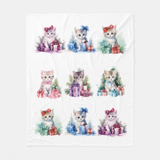 KerstKittens Fleece Deken (Voorkant)