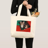 KerstKittens Grote Tote Bag (Voorkant (product))