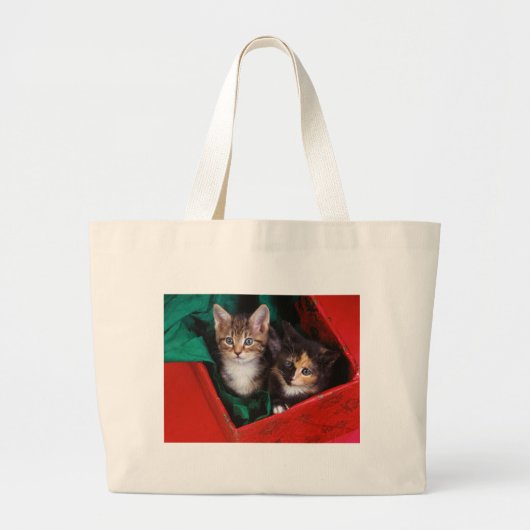 KerstKittens Grote Tote Bag (Voorkant)
