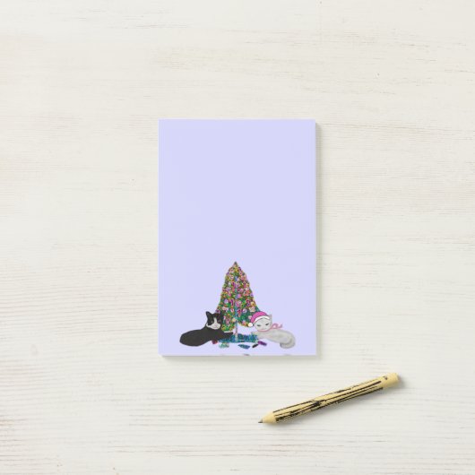 Kerstkittens Post-it® notes (Op bureau)