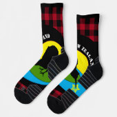 KerstKiwi Bird Nieuw-Zeeland, Red Buffalo Pset Sokken (Links)