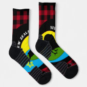 KerstKiwi Bird Nieuw-Zeeland, Red Buffalo Pset Sokken (Rechts)