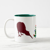 KerstKiwi Bird Red, Black Buffalo Play, Tree Tweekleurige Koffiemok (Links)