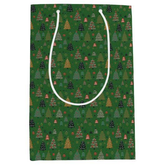 Kerstklanken-Groen Medium Cadeauzakje (Voorkant)