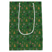 Kerstklanken-Groen Medium Cadeauzakje (Achterkant)