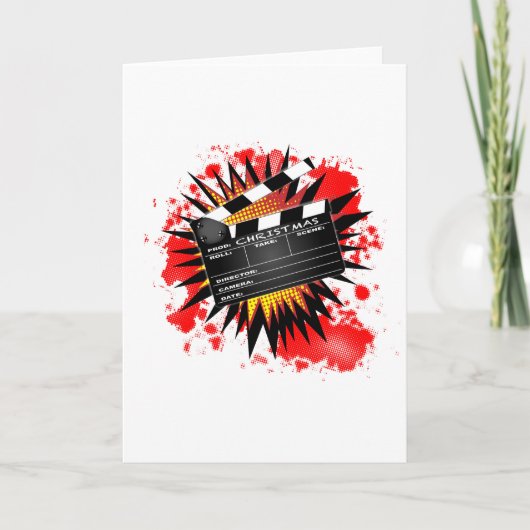 kerstklapperbord feestdagen kaart (Voorkant)