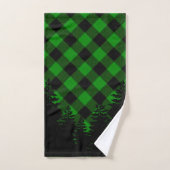 Kerstklassiek groen Plaid Kerstmis evergreens Bad Handdoek (Handdoek)