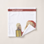 Kerstklassiek Kerstman Bad Handdoek (Wasdoekje)