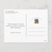 Kerstklassieke hond feestdagenkaart (Achterkant)