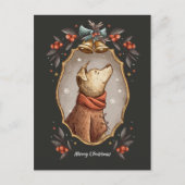 Kerstklassieke  hond feestdagenkaart (Voorkant)