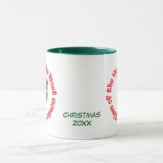 Kerstklassieke rendiertijd geweldig mok (Midden)