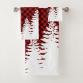 Kerstklassieker Red Plaid Christmas evergreens Bad Handdoek (Insitu)