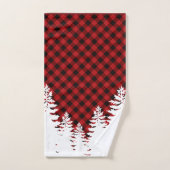 Kerstklassieker Red Plaid Christmas evergreens Bad Handdoek (Handdoek)