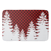 Kerstklassieker Red Plaid Christmas evergreens Badmat (Voorkant)