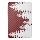 Kerstklassieker Red Plaid Christmas evergreens Badmat (Voorkant Verticaal)