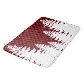 Kerstklassieker Rode geruite kerstdennen Badmat (Gekanteld)
