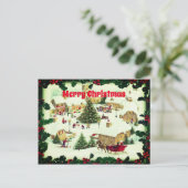 Kerstklassieker Sneeuwscènes Greetings Briefkaart (Staand voorkant)