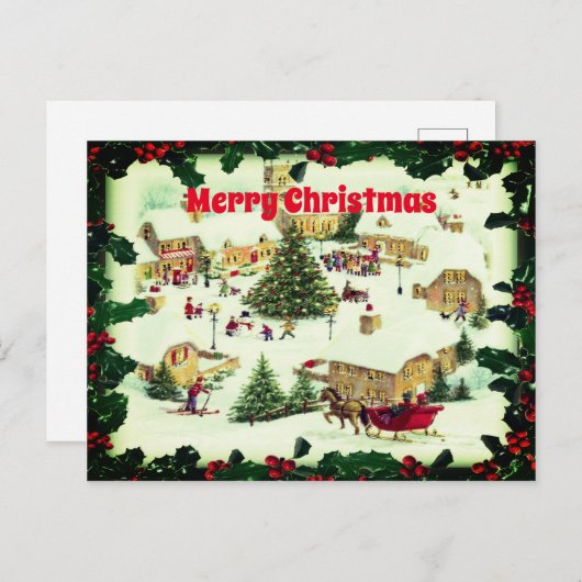 Kerstklassieker Sneeuwscènes Greetings Briefkaart (Voorkant / Achterkant)