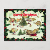 Kerstklassieker Sneeuwscènes Greetings Briefkaart (Voorkant)