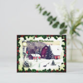 Kerstklassieker Sneeuwscènes Greetings Briefkaart (Staand voorkant)