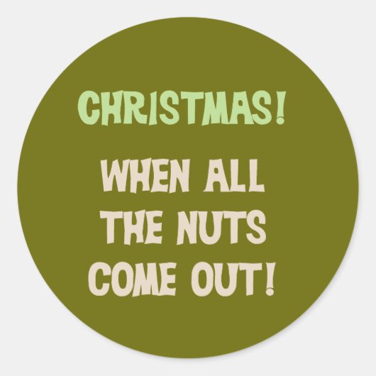 kerstkleden en cadeautjes ronde sticker (Voorkant)