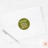 kerstkleden en cadeautjes ronde sticker (Envelop)
