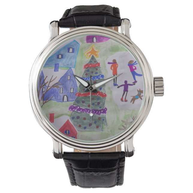 kerstkledij horloge (Voorkant)