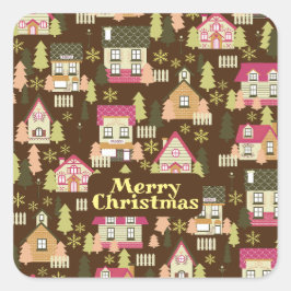 kerstkledij vierkante sticker