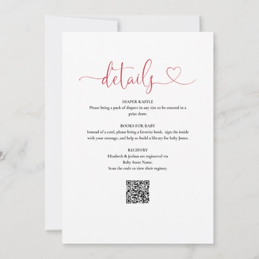 Kerstkleding alles in één Baby shower Kaart (Achterkant)