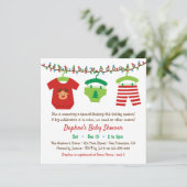 Kerstkleding Baby Shower Feest Uitnodigingen (Staand voorkant)