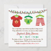 Kerstkleding Baby Shower Feest Uitnodigingen (Voorkant)