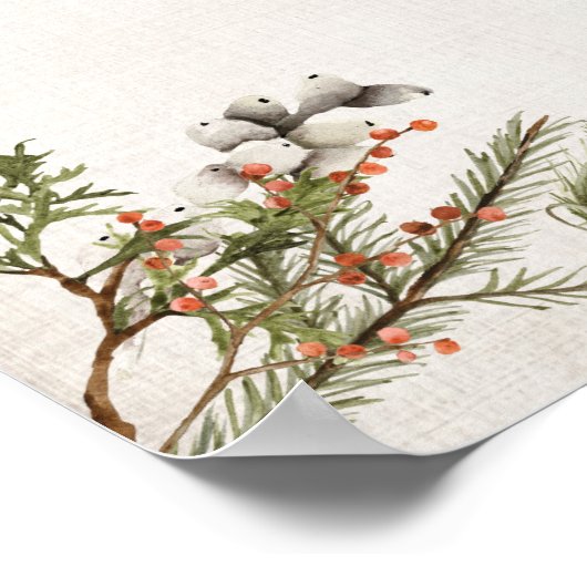 Kerstkleding Baby shower Poster (Hoek)