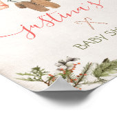 Kerstkleding Baby shower Poster (Hoek)