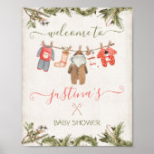 Kerstkleding Baby shower Poster (Voorkant)
